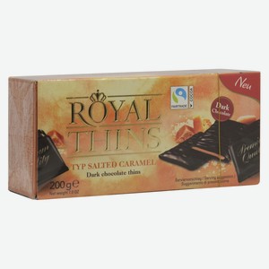 Шоколад Halloren Royal Thins карамель и соль, 200 г