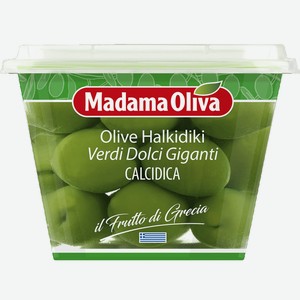 Консервация Оливки зелёные Madama Oliva гигантские сладкие с косточкой 250гр 250 г