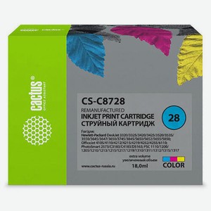 Картридж струйный CS-C8728 многоцветный для №28 HP DeskJet 3320/3325/3420/3425/3520/3535/3550 Cactus