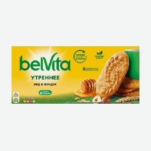 Печенье  БелВита Утреннее , мед-фундук, мультизлаковое, 225 г