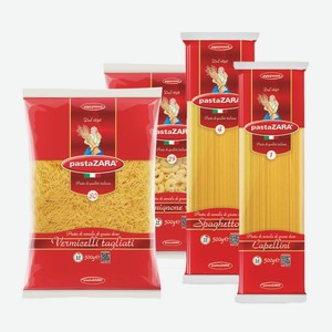 Макаронные изделия «PastaZARA»: Спагетти тонкие, Спагетти классические, Рожки, Вермишель, 500 г