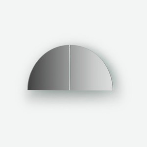 Зеркальная плитка со шлифованной кромкой - комплект 2 шт четверть круга 10х10 см, серебро Evoform