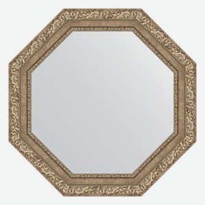 Зеркало в багетной раме Evoform виньетка античное серебро 85 мм 70x70 см