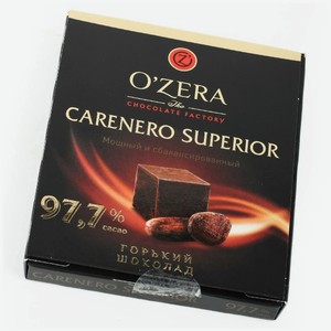 OZera, шоколад Carenero Superior, содержание какао 97,7%, 90 г
