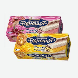 Мороженое рулет ВЕНЕЦИЯ Манго, Вишня 450г