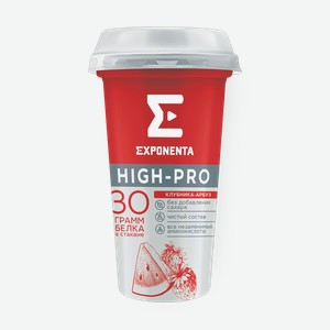 Напиток кисломолочный Клубника-Арбуз High-Pro Exponenta, 250 г