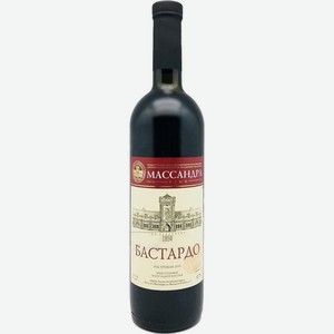 Вино красное Массандра Бастардо полусладкое 13%, 0.75 л