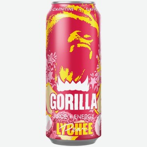 Энергетический напиток Gorilla Lychee-Pear, 0.45 л