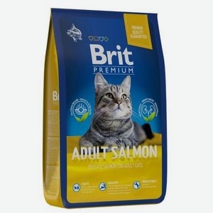 Корм для кошек Brit 8кг Premium Cat Adult Salmon с лососем сухой