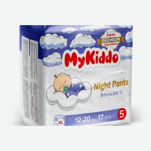 Подгузники-трусики MyKiddo Ночные XL 12-20 кг 17 шт