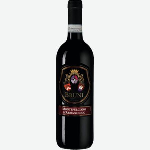 Вино БРУНИ Мотепульчано Д.Абруццо красное, сухое, 0.75л