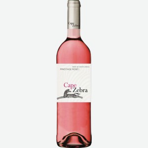 Вино КАПСКАЯ ЗЕБРА Розе розовое, п/сухое, 0.75л