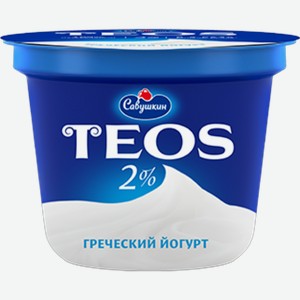 Йогурт ТЕОС греческий, натуральный, 2%, 0.25кг