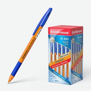 Ручка шариковая ErichKrause R-301 Orange Stick&Grip 0.7