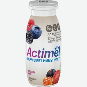 Продукт кисломолочный <Actimel> обогащ ягодн микс с цинком ж1.5% 95г пл/б Россия