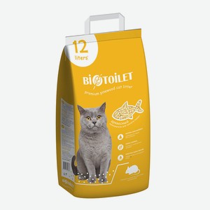 Наполнитель древесный Биостандарт Biotoilet д/туалета кошек 12л