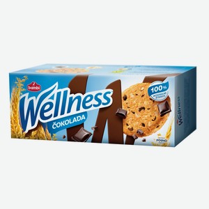 Wellness печенье цельнозерновое с шоколадом и витаминами 210 гр
