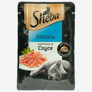 Влажный корм для кошек Sheba Ломтики в соусе с лососем, 75г