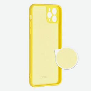 Чехол клип-кейс PERO LIQUID SILICONE для Apple iPhone 13 mini желтый