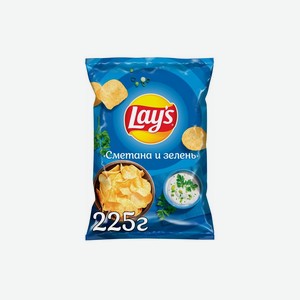Чипсы картофельные Lay`s Сметана Зелень 225 г