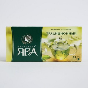 Чай ПРИНЦЕССА ЯВА Традиционный 18 вл пакет зеленый 2,00гx25п