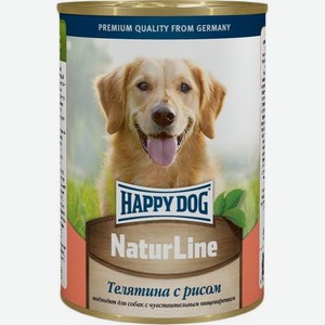 Корм для собак Happy dog Natur Line Телятина с рисом 410 г