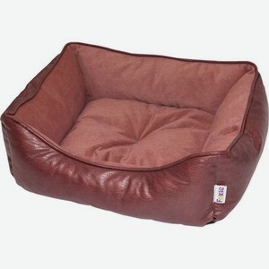 Лежак для животных Foxie Leather 60x50x18 см красно-коричневый