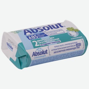 Мыло туалетное Absolut Classic Освежающее, антибактериальное, 90 г