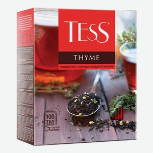 Чай черный Tess Thyme с ароматом лимона и чабреца в пакетиках 1,5 г 100 шт