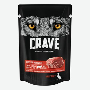 Влажный корм Crave для собак говядина 85 г