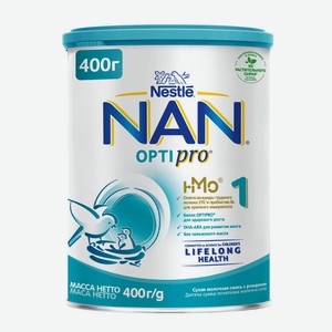 Смесь молочная NAN Optipro 1 с рождения 400г ж/б