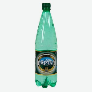 Вода минеральная Нарзан газированная, 1 л, пластиковая бутылка, Кисловодск 
