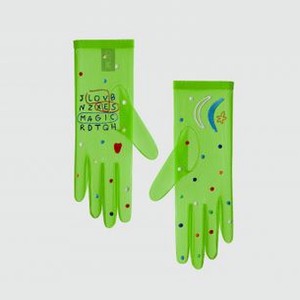 Тату-перчатки, зеленые GLOVE.ME Love Sex Magic