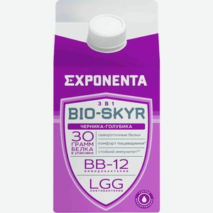 Напиток кисломолочный Exponenta Bio-Skyr 3в1 черника-голубика обезжиренный, 500 г