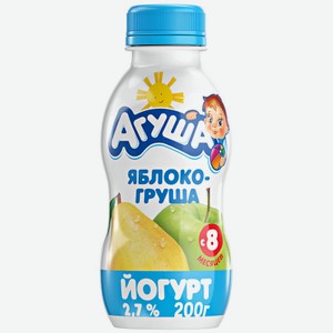Йогурт детский Агуша яблоко-груша 2.7%, 200 г