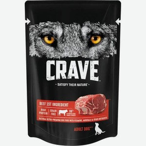 Корм для собак Crave говядина пауч 85 г