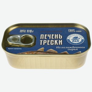 Печень трески атлантической Боско Морепродукт Premium натуральная 115г