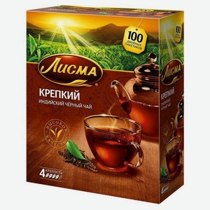 Чай Лисма Крепкий черный, 100 пак, 13702