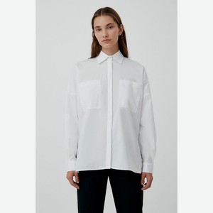Finn-Flare Хлопковая женская рубашка с накладными карманами