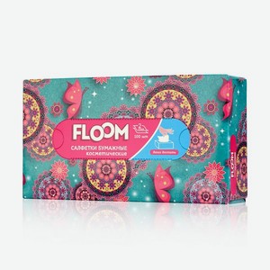 Косметические салфетки Floom 2х-слойные , в коробке 100шт