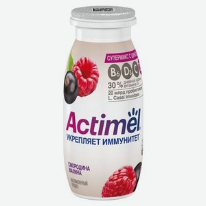 Напиток кисломолочный Actimel с смородиной и малиной 1,5%, 95 г