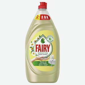 Средство для мытья посуды Fairy «Нежные ручки» Ромашка и витамин E, 1.35 л