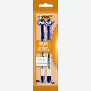 Ручки гелевые Bic Gel-Ocity Stic цвет: синий 0,5 мм, 2 шт.