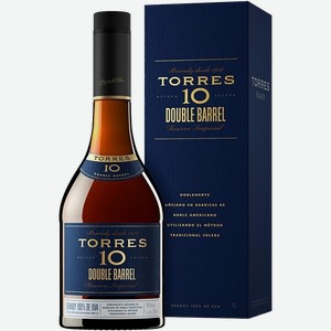 Бренди Torres 10 Double Barrel (gift box) 38% 0.7 л.