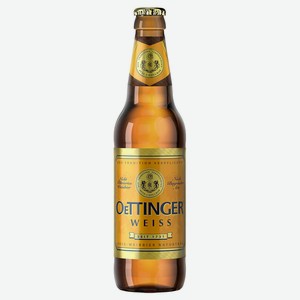 Пиво OeTtinger Weiss светлое пшеничное нефильтрованное 4,9%, 450 мл