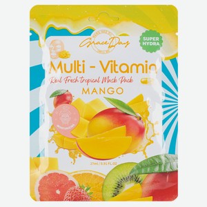 Маска для лица Grace Day Multi-Vitamin Real Fresh Tropical Mask Pack Mango с экстрактом манго, 27 мл