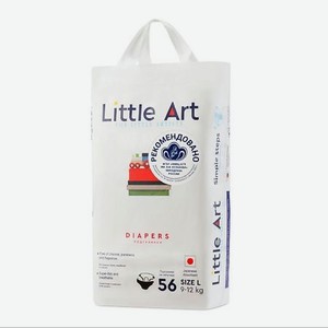 LITTLE ART Детские подгузники ультратонкие, размер L, 9-12 кг