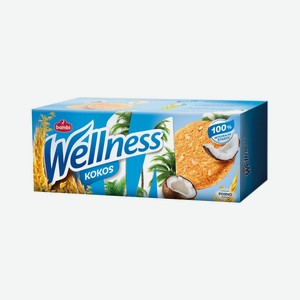 Wellness печенье цельнозерновое с кокосом и витаминами 210 гр
