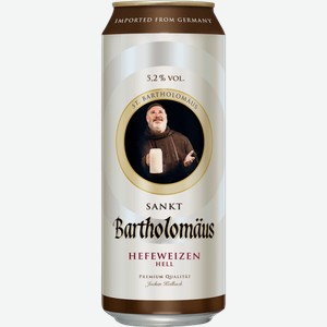 Светлое пиво Sankt Bartholomaus Hefeweizen Hell 0.5л