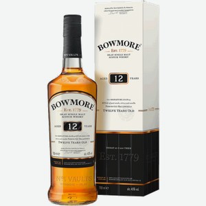 Виски Bowmore 12 Year Old в подарочной упаковке 0.7л